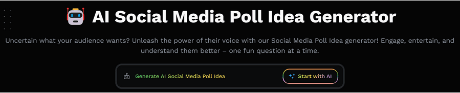 Taskade AI social media poll generator