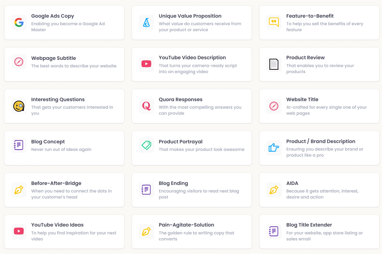Content creation tools - Ocoya (Writing)