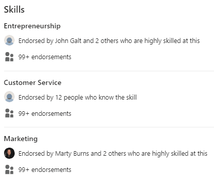 Personal Brand on LinkedIn - Endorse Skills