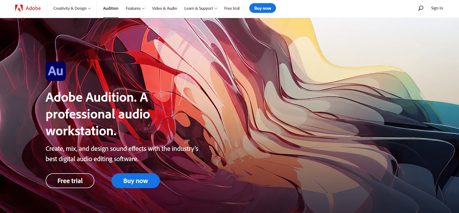 Content creation tools - Adobe Audition