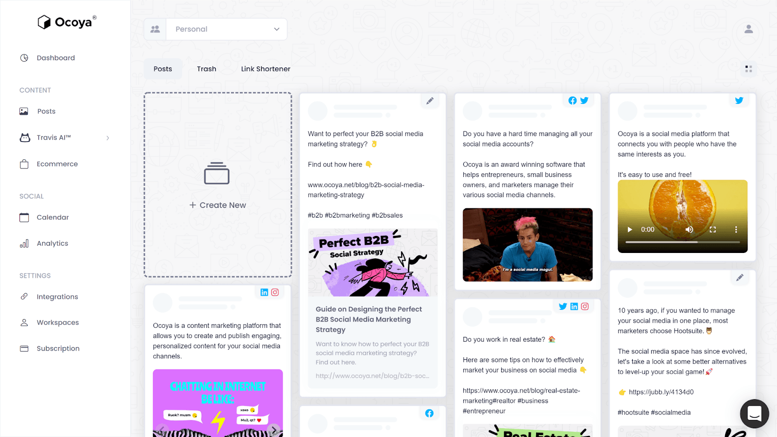 Content creation tools - Ocoya (Visuals)