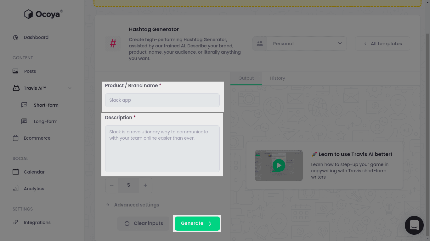 Ocoya - Social Media Hashtags