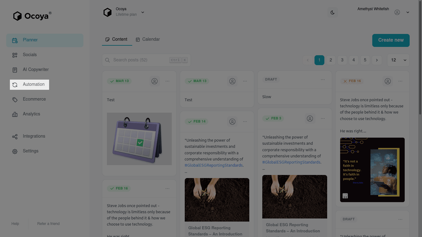 Ocoya has plenty of Automaton features including RSS