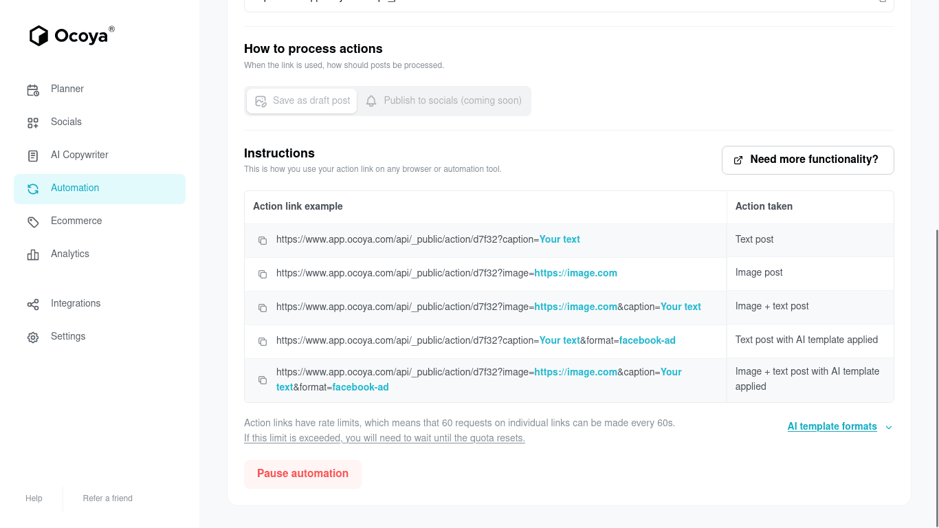Examples of how you can integrate Ocoya with other social media automation tools