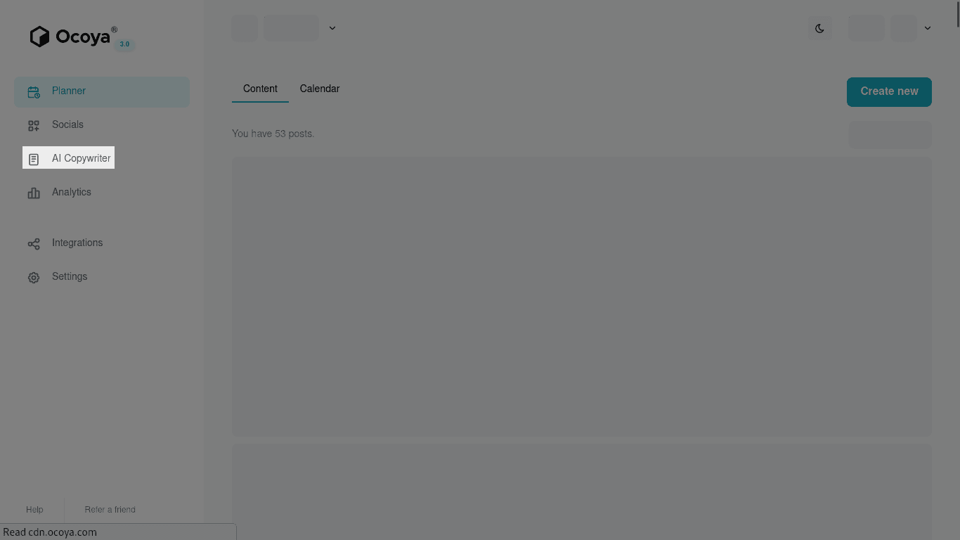 You can find the tweet ideas generator in Ocoya's AI copywriter section